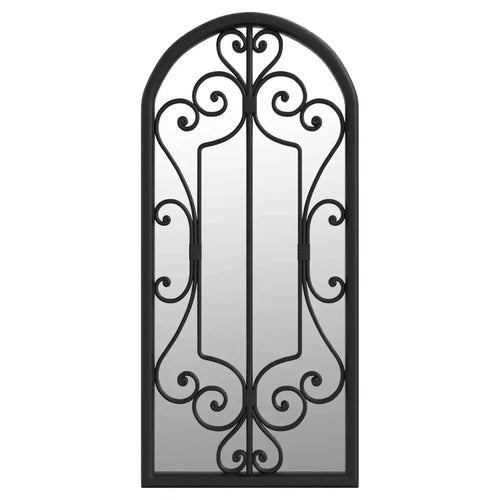 Black Garden Mirror 100x45 cm Outdoor Use, Home Decoration Wall Wall Decoration Living Room Decoration - vue 3 sur 7
