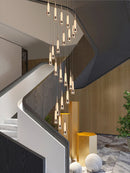 Modern minimalist chandelier for staircases in contemporary acrylic design