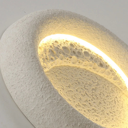 applique murale led en forme de lune avec intensité réglable en résine