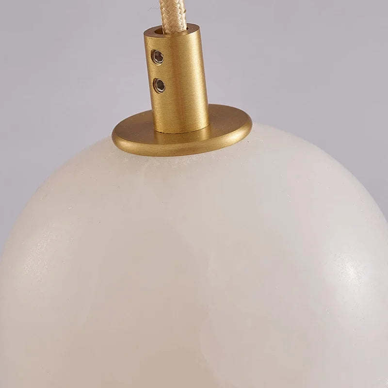 lustre nordique en marbre naturel design lumineux pour espace moderne - vue 6 sur 7