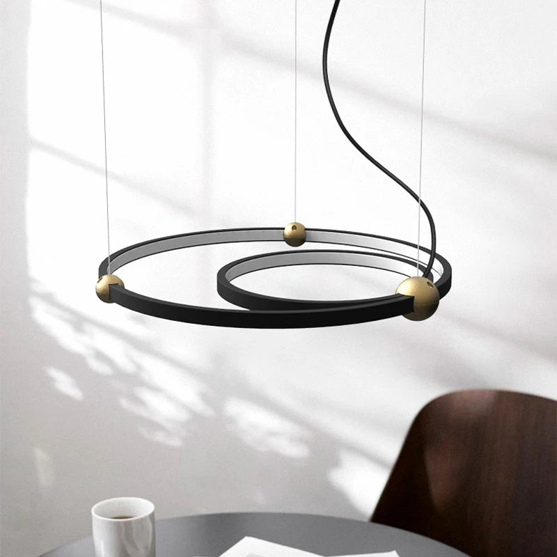 suspension moderne à anneau led pour décoration intérieure - vue 3 sur 9