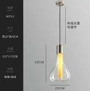 Minimalist nordic style silver glass table lamp
