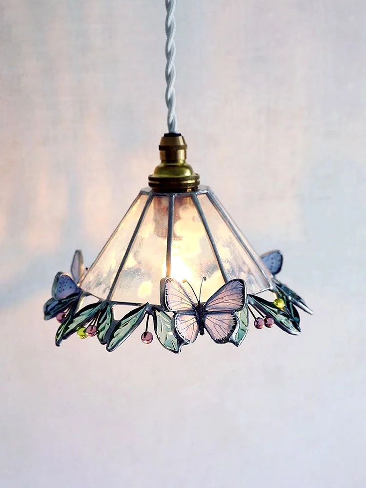 lustre multicolore style tiffany pour éclairage intérieur enfants - vue 3 sur 9