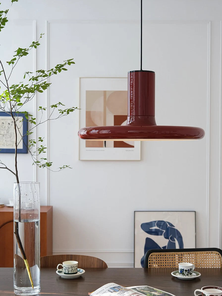Suspension soucoupe volante rouge ovni nordique Vintage - vue 5 sur 7