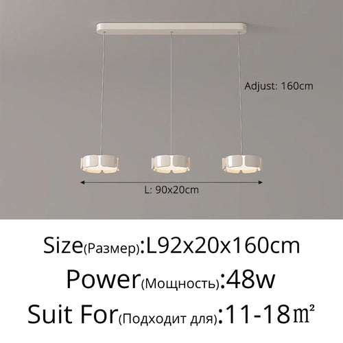 Italian minimalist style adjustable LED chandelier for modern decor - vue 14 sur 14