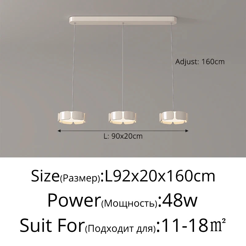 Italian minimalist style adjustable LED chandelier for modern decor - vue 14 sur 14