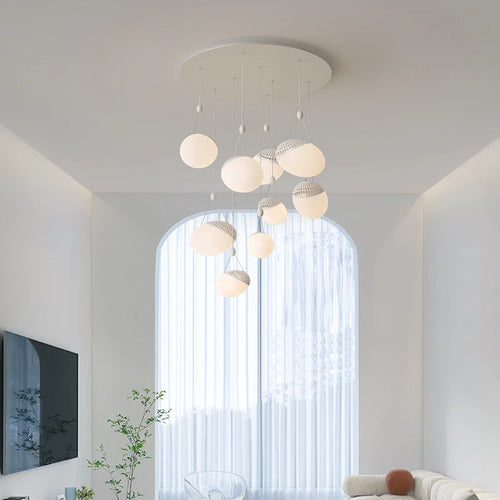 Modern nordic minimalist chandelier for villa duplex loft - vue 4 sur 15