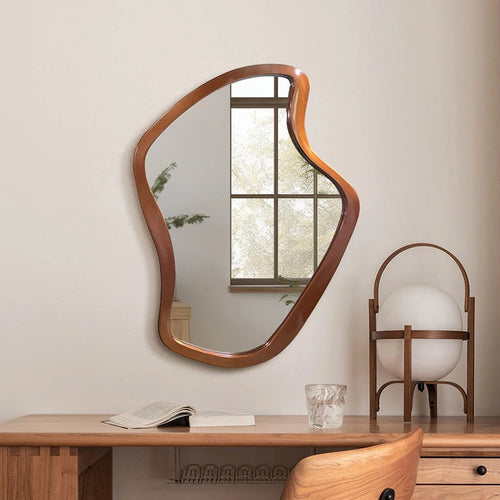 Creative nordic minimalist wall mirror with LED lighting - vue 8 sur 8
