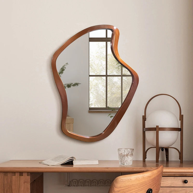 Creative nordic minimalist wall mirror with LED lighting - vue 7 sur 8