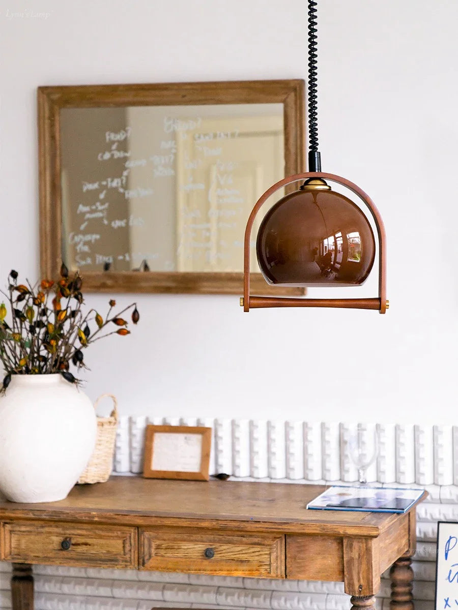 lustre moderne rétro en verre pour décoration intérieure élégante - vue 3 sur 7