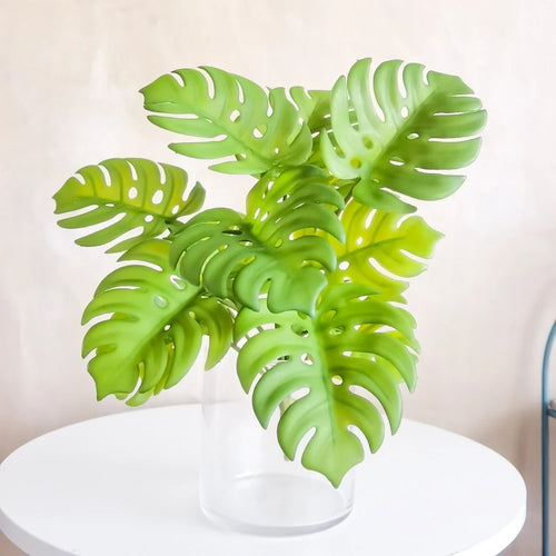 fausse plante tropicale monstera pour décoration intérieure et extérieure - vue 2 sur 7