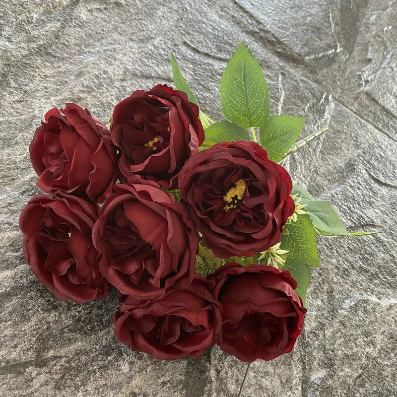 bouquet de roses en soie pour mariage et décoration intérieure - vue 12 sur 19