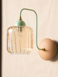 Creative medieval coloured glass wall light for interior decoration