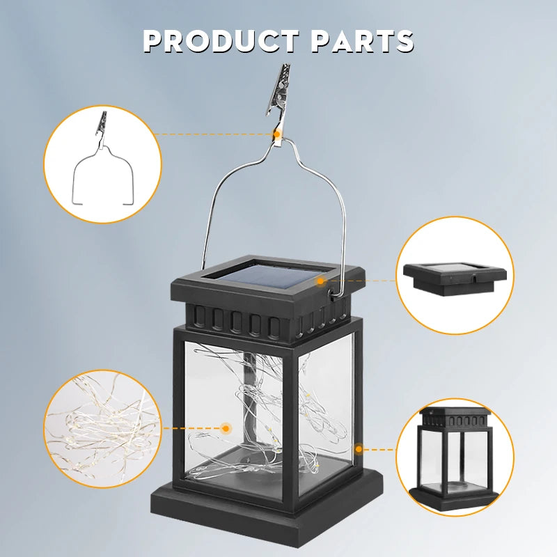 lanterne solaire led portable et étanche pour extérieur et festival - vue 6 sur 9