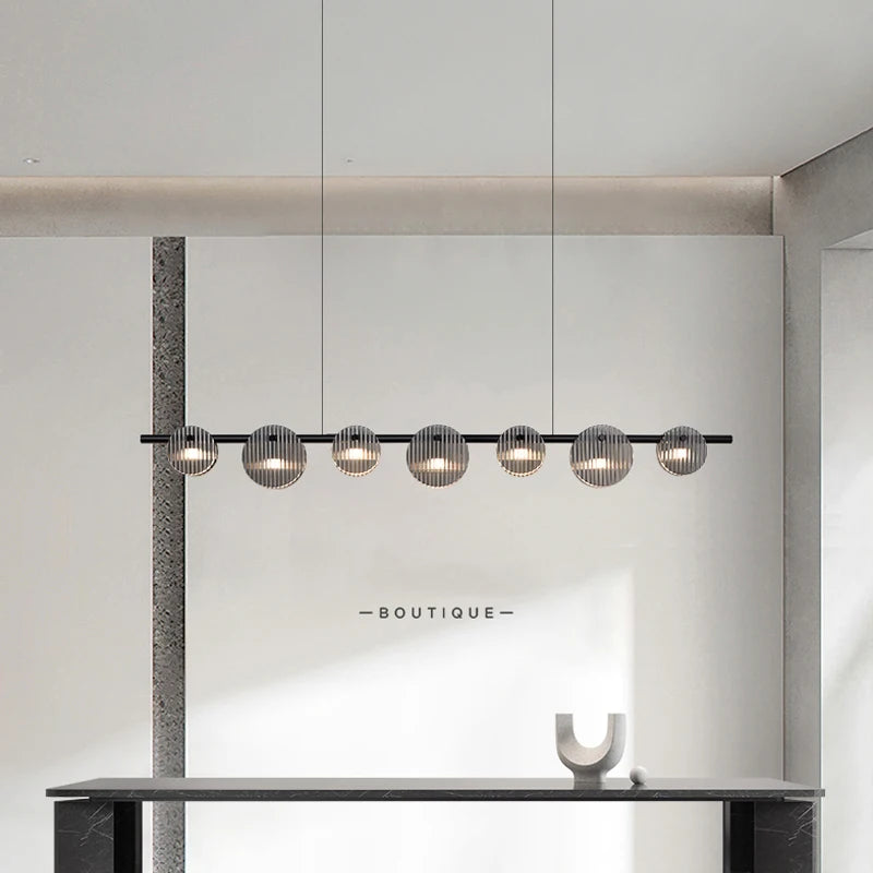 lustre à led moderne style minimaliste pour intérieur - vue 6 sur 9