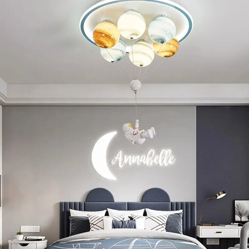 SANDYHA astronaute plafond moderne à LEDs lumière créative planète lampe pour chambre d'enfants salle à manger étude maternelle éclairage - vue 3 sur 8