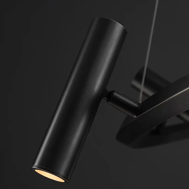 lustre led rotatif minimaliste hauteur réglable - vue 7 sur 10