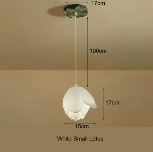 Suspension fleur Lotus style rétro LED - vue 11 sur 22