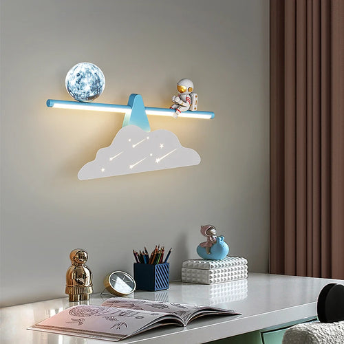 Nordic minimalist moon planet astronaut wall light - vue 5 sur 16