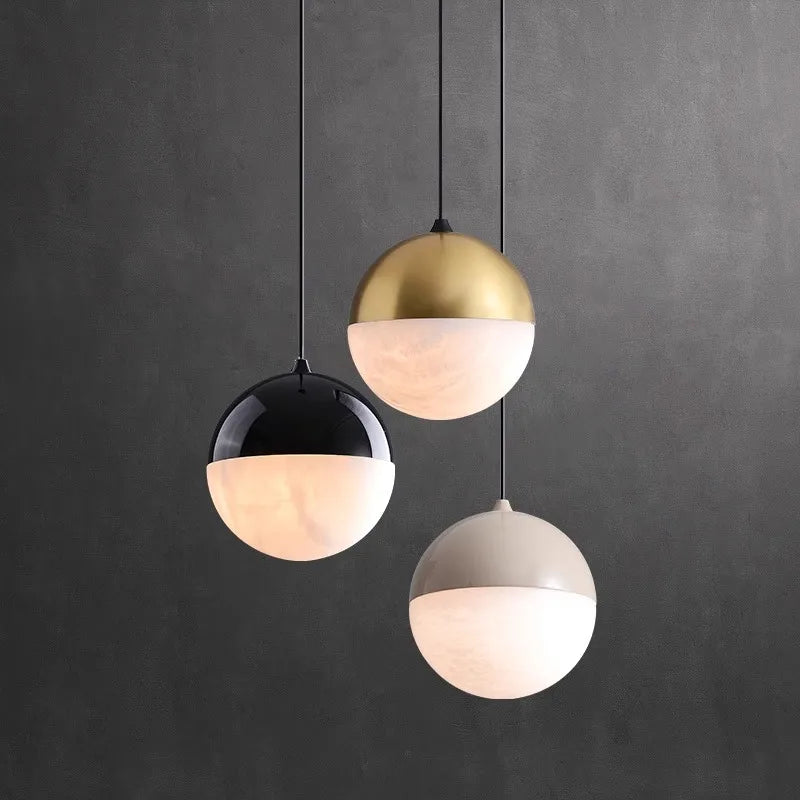 lampe pendante créative moderne en marbre pour décoration maison - vue 5 sur 14