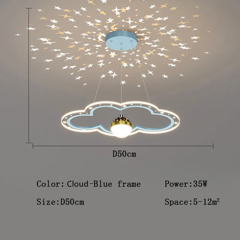 LED moderne créatif étoile suspension lumières enfants chambre lustre chambre salle d'étude maison dessin animé chambre d'enfants luminaires - vue 17 sur 21