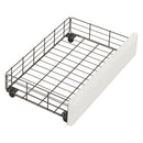 Upholstery bed, 140x200cm, bed with slatted frame (without mattress), bed with four drawers, minimalist style, linen, beige