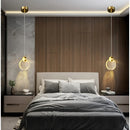 suspension en cristal dorée avec lumière moderne à led