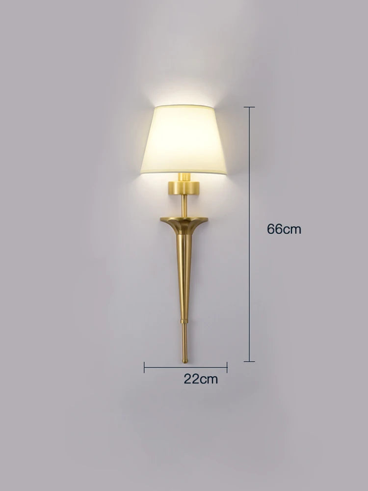 applique murale classique en cuivre led pour décoration maison - vue 7 sur 7