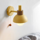 applique murale en bois avec interrupteur à tirette design nordique