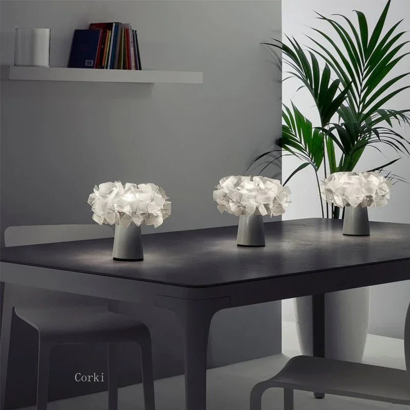 lampe de bureau moderne slamp clizia en plastique pvc fleur - vue 6 sur 13