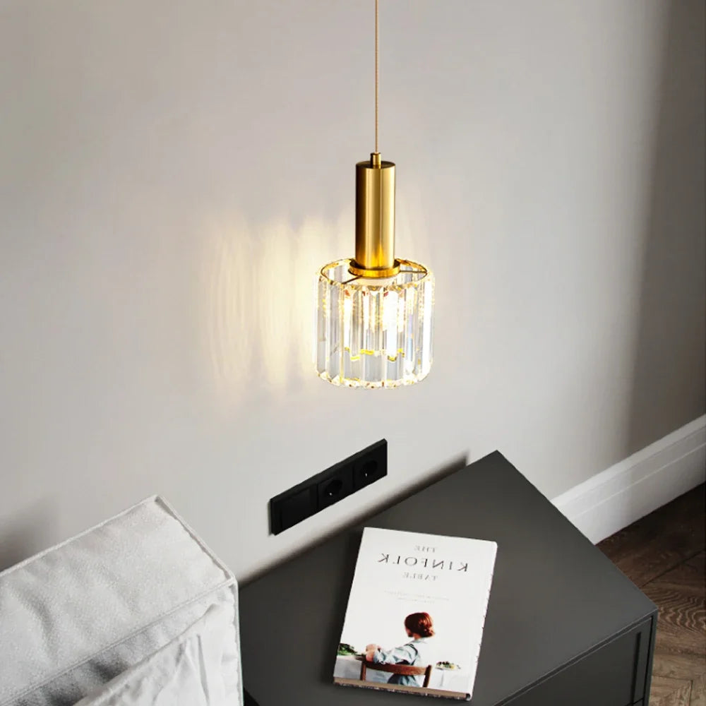 suspension en cristal design moderne pour éclairage intérieur réglable - vue 6 sur 10