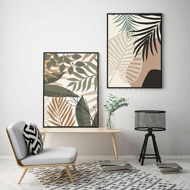 affiche en papier palmier décoration artistique pour intérieur
