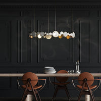 lustre led en cristal doré design nordique de luxe