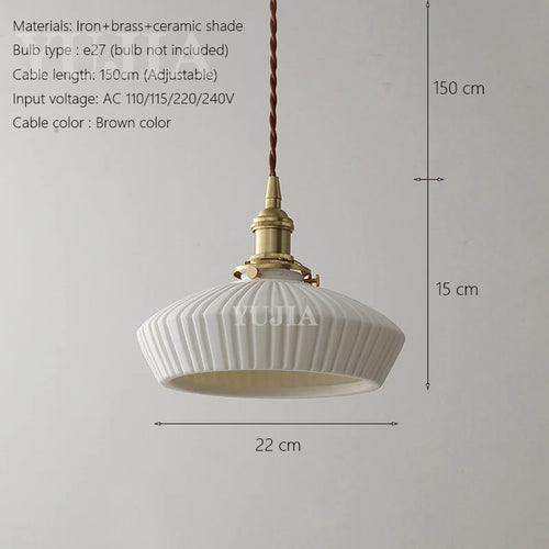suspension japonaise en céramique style scandinave pour intérieur élégant