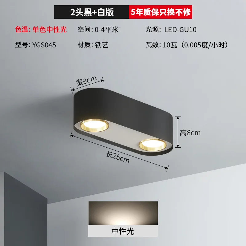 plafonnier double tête pour éclairage intérieur et extérieur - vue 8 sur 13