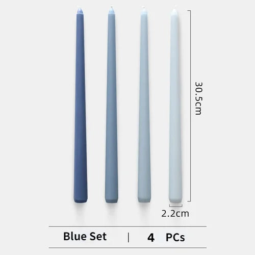 lot de 4 bougies coniques non parfumées pour décoration festive - vue 10 sur 22