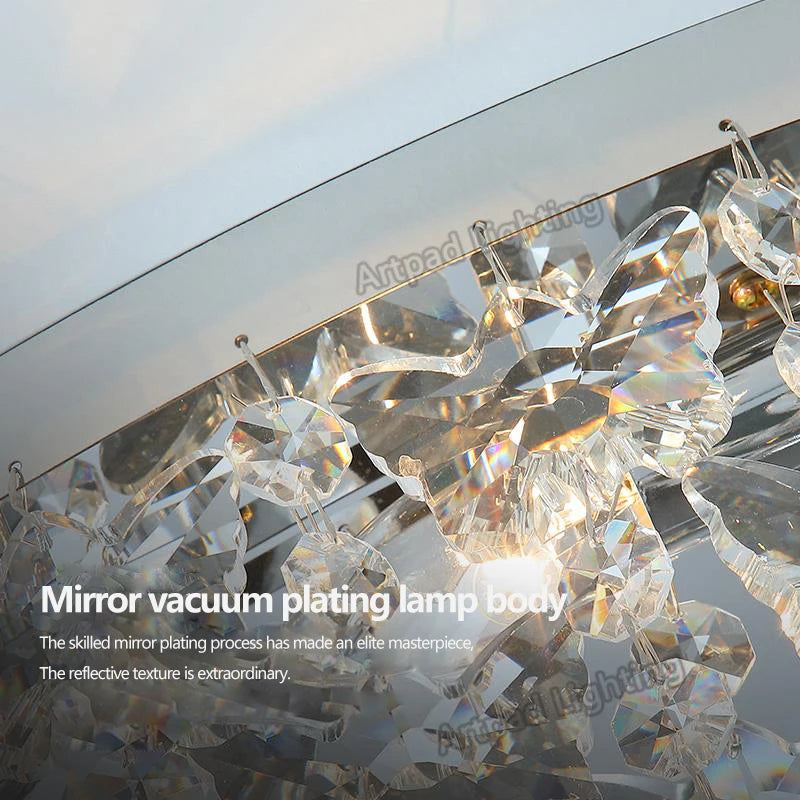 plafonnier moderne en métal design cristal décoratif pour intérieur - vue 5 sur 9