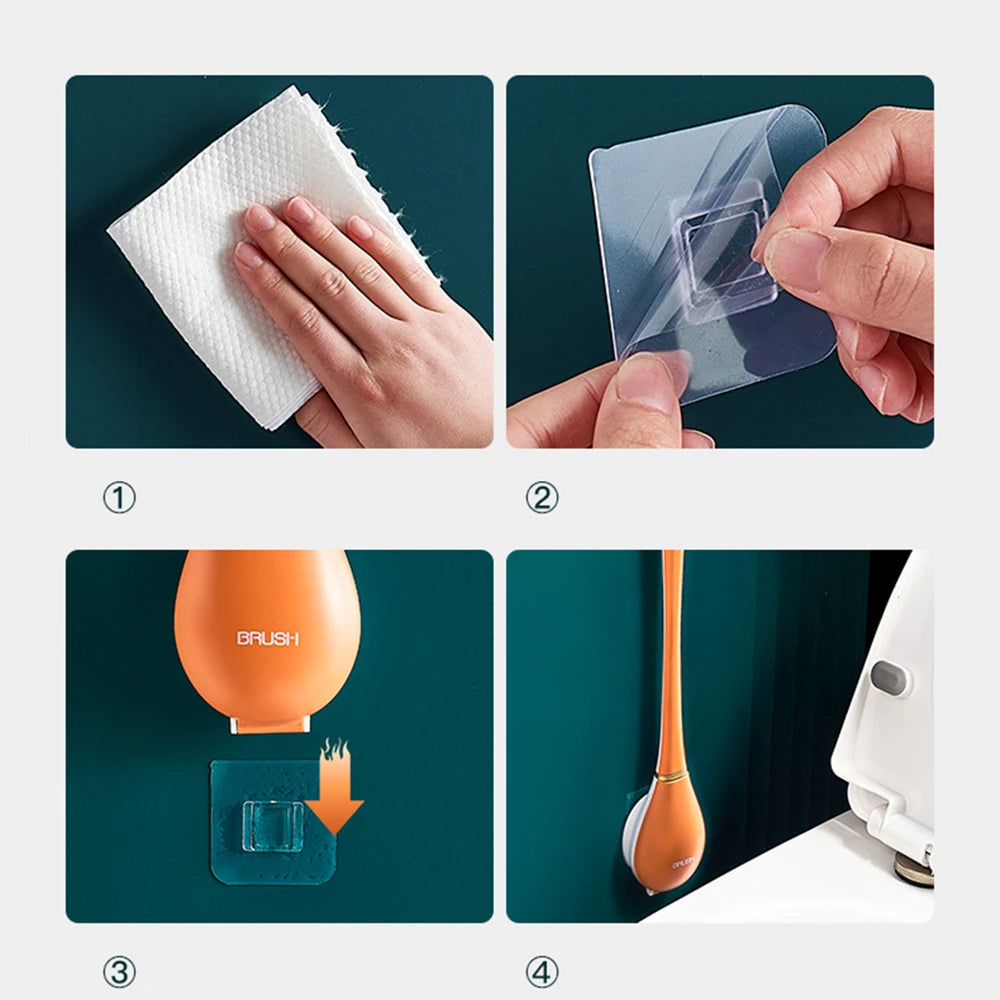 brosses modernes en silicone avec support pour nettoyage hygiénique - vue 7 sur 9