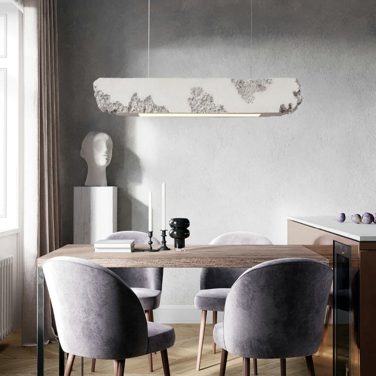 Lustre design longue rectangulaire avec touche coloré Hazel - vue 2 sur 15