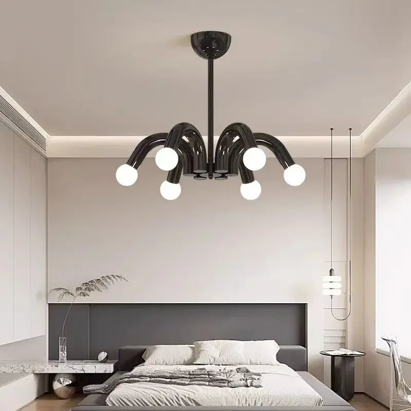 Modern milky white LED pendant light, living room, bedroom, children's room, creative decoration pendant light - vue 2 sur 11