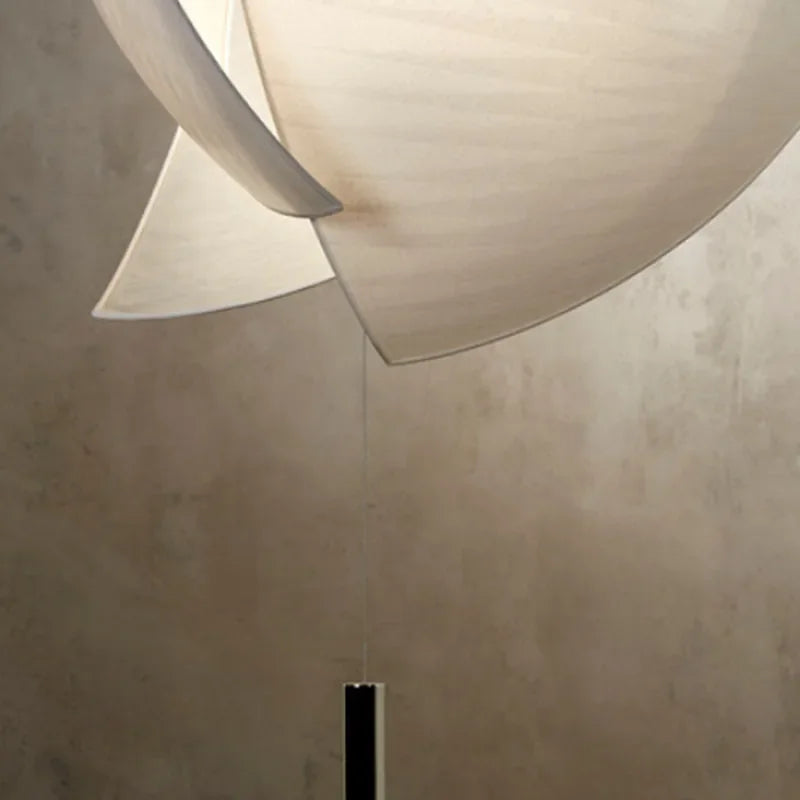 suspension japonaise en tissu design fait main wabi sabi pour éclairage intérieur - vue 7 sur 11