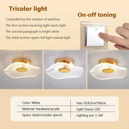 plafonnier led moderne en acrylique pour décoration intérieure - vue 15 sur 18