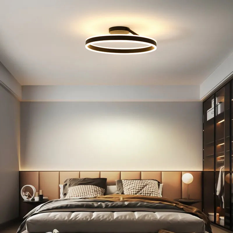 Anneau nordique Led lustre de plafond réglable pour piste salle à manger salon Table centrale chambre suspension lumière décor Lustre luminaire - vue 3 sur 12