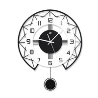 Swinging Wall Clock for Home Living Room, Interior Decoration Silent Horologe, Minimalist Design, Living Room, Art wall Clock