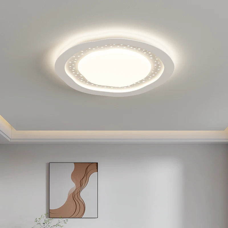 lustre led moderne galets gypsophile style simple protection des yeux - vue 5 sur 14