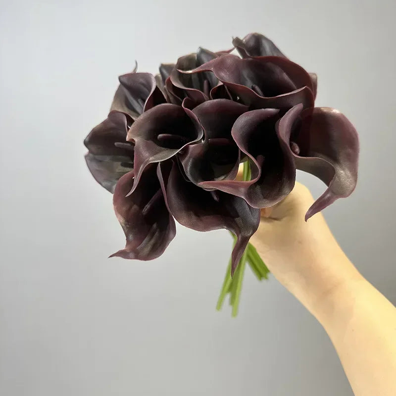 lot de 2 bouquets de lys calla artificiels pour décoration de mariage - vue 4 sur 11