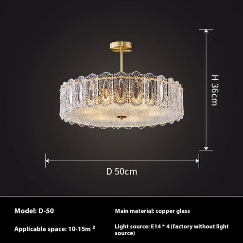plafonnier moderne en cuivre et verre design créatif pour intérieur élégant - vue 10 sur 9