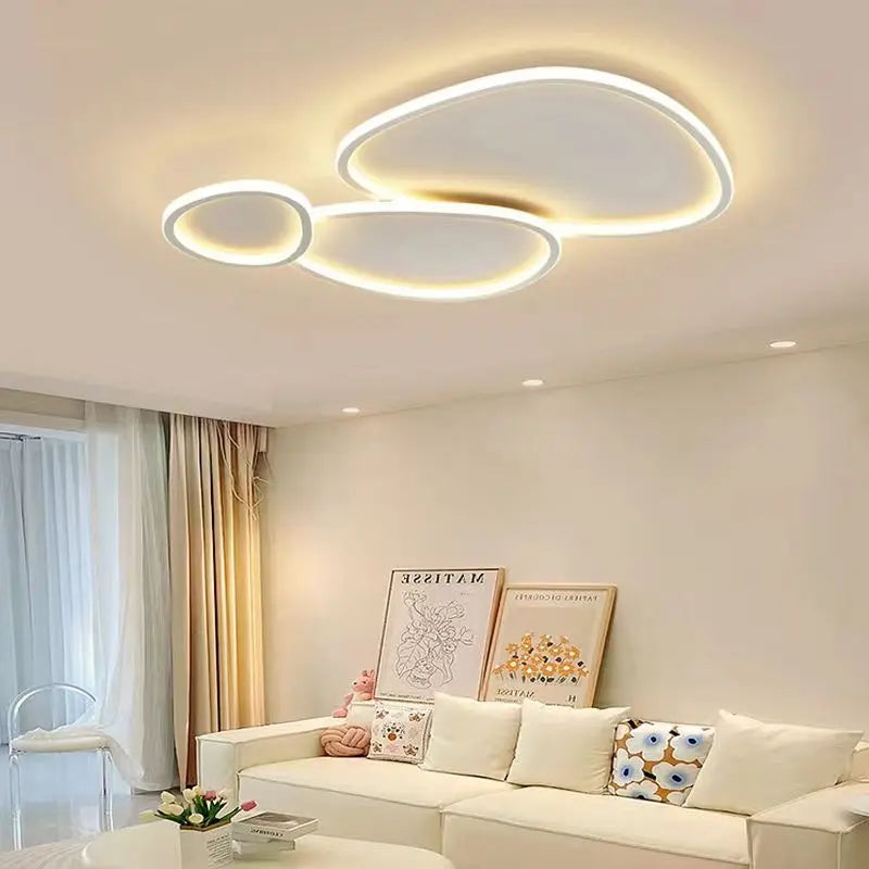 plafonnier nordic led rond pour décoration intérieure luminaire - vue 4 sur 10