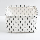 panier de rangement pliable en toile avec poignée coton et lin