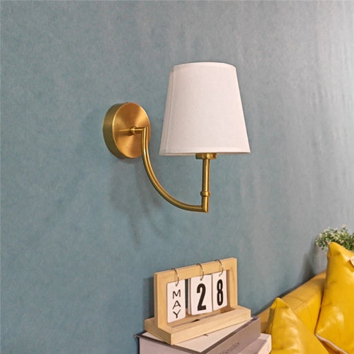 Minimalist nordic linen wall light for modern decor - vue 3 sur 11